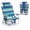 Dark blue, variant on YESGAIN 5-Position Reclining Folding Beach Chair, Backpack Carry Straps, Headrest, Cup Holder, Storage Pouch, Max 350lb Capacity for Beach, Pool, Patio.
