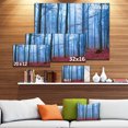 thumbnail image 3 of Forêt Brumeuse en Photo Bleue et Rose - Art Moderne sur Toile, 3 of 4