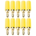 thumbnail image 3 of Banana Plug Banana Plug Set Banana Plug Connector Solder Banana Plug 10Pcs Banana Plug 2.5mm Gold Plated Brass Solder Type Male Connector Accessory Set KitYellow, 3 of 8