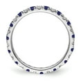 thumbnail image 2 of Auriga Fine Jewelry 14K White Gold Lab Grown Diamond VS/SI GH & Cr Blue Sapphire Eternity Band for Women Size 9, 2 of 6