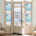 thumbnail image 2 of Blue Ocean Window Privacy Film, Coastal Sea Beach Shore Sky Waves Scenery Static Cling UV Sun Blocking Heat Control Window Tint Day and Night, Non-Adhesive One Way Windows Privacy Cover 17.7''x78.7'', 2 of 7