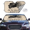 thumbnail image 2 of Haiem Let The Adventure Begin Car Windshield Sun Shade - Blocks UV Rays Sun Visor Protector, Sunshade to Keep Your Vehicle Cool, Universal Fit SUV Van Sedan-Medium, 2 of 7