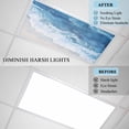 thumbnail image 3 of 4 Pack Abstract Waves Fluorescent Light Covers for Ceiling Lights Blue Ocean Spray Seaside Watercolor Magnetic Ceiling Light Covers Overhead Light Filters for Office Classroom Home, 3 of 9