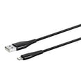 thumbnail image 2 of Monoprice Apple MFI Certified Lightning to USB Type A Charge & Sync Cable - 1.5ft - Black, Nylon-Braid, Durable, Kevlar-Reinforced - AtlasFlex Series, 2 of 2