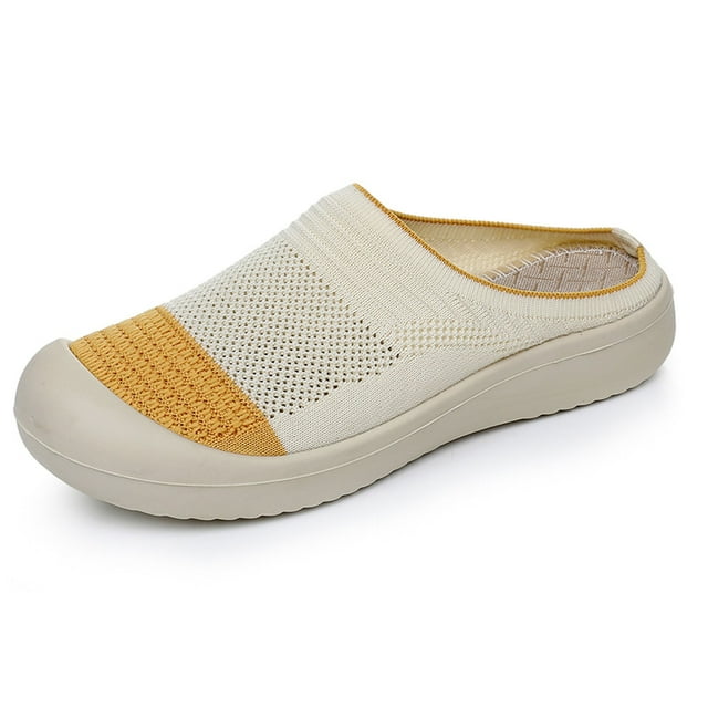 Ediodpoh Comfortable Women's Slippers for Everyday Casual Use Open Toe and Back Design Ideal for Spring Summer and Fall Easy on Style for Leisure Wear Ladies Slippers Yellow 7.5