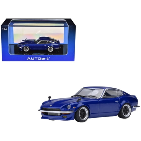Nissan Fairlady Z RHD "Akuma No Z" Blue Metallic "Wangan Midnight - Comic #1 Version" Manga 1/64 Model Car by Autoart