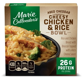 Marie Callender's Aged Cheddar Cheesy Chicken & Rice , Frozen Meal, 12 oz (Frozen)