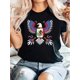 thumbnail image 1 of Women's Stylish Eagle & Flag Print T-Shirt - Soft Polyester Blend, Casual Round Neck Short Sleeve Tee, Vibrant Mexican Flag Design, Comfortable Summer Top for Casual Attire, 1 of 6