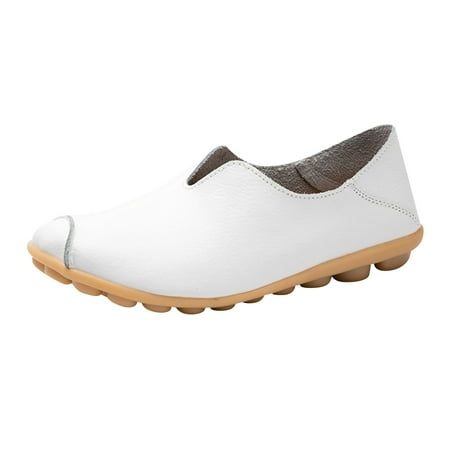 

eczipvz Womens Shoes Flats Suede Shoes Shallow Mouth Elastic Lacing Round Toe Women s Flat Shoes for Women Ballet Flats (White 6)