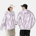 thumbnail image 4 of KLL Veste à Capuche Extérieure Protection Solaire UPF 50+ pour Hommes et Femmes avec Imprimé de Fleurs de Lavande, Manches Longues, Chemise de Pêche Randonnée Performance - Grande Taille, 4 of 7