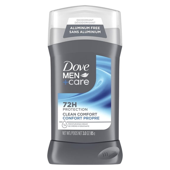 Dove Men+Care Deodorant Stick aluminum-free deodorant formula for 72H protection Clean Comfort with ¼ moisturizing cream