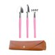 thumbnail image 2 of Herramientas de jardinería mini de hojas de rastrillo de mano con bolsa de almacenamiento de cuero PU Herramientas de plantación práctica para macetas Rosa, 2 of 8