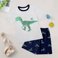 thumbnail image 2 of Leey-World Toddler Boy Cotton Summer Short Sleeve T-Shirt and Short Set 2t Boys Clothes(Grey,6-7 Years), 2 of 5