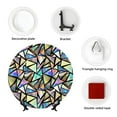 thumbnail image 4 of Gaeub Colored Glass Print Ceramic Plate,Dinner Plates,Bone China Decorative Plates with Display Stand,Art Ceramic Ornaments for Wall Hanging Decoration-6in, 4 of 6