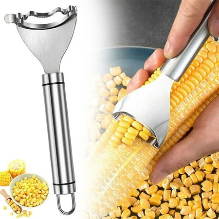 

GZJCKJY Corn Peeler High Efficiency Corn Cob Separator Stainless Multi Function Kitchen Handle Corn Planer for Grilling Cooked Or Fresh Corn （1Pc）