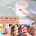 thumbnail image 3 of Mini lámpara de uñas LED UV, secador de uñas USB portátil de secado rápido de 60 segundos con 2 temporizadores, lámpara de secado UV LED para todos los esmaltes de uñas, rosa, 3 of 4