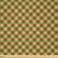 thumbnail image 2 of Ambesonne Beige Tan Fabric by the Yard Microfiber, Gingham Design Artwork, 3 Yards, Ecru and Chocolate, 2 of 2