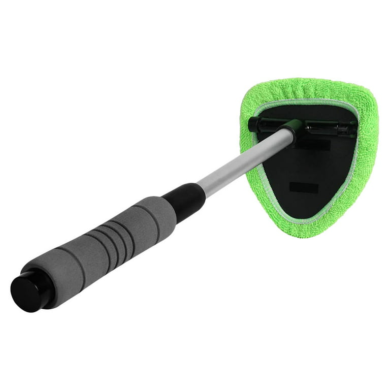 1Pc Windshield Cleaner Car Window Cleaning Tool Retractable Handle Brush  (Green) 
