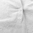 thumbnail image 6 of IYYVV Boho Embroidered Tops for Women 3/4 Sleeve Length Peasant Shirts Plus Size Summer Dressy Casual Blouses 2026 White L, 6 of 7