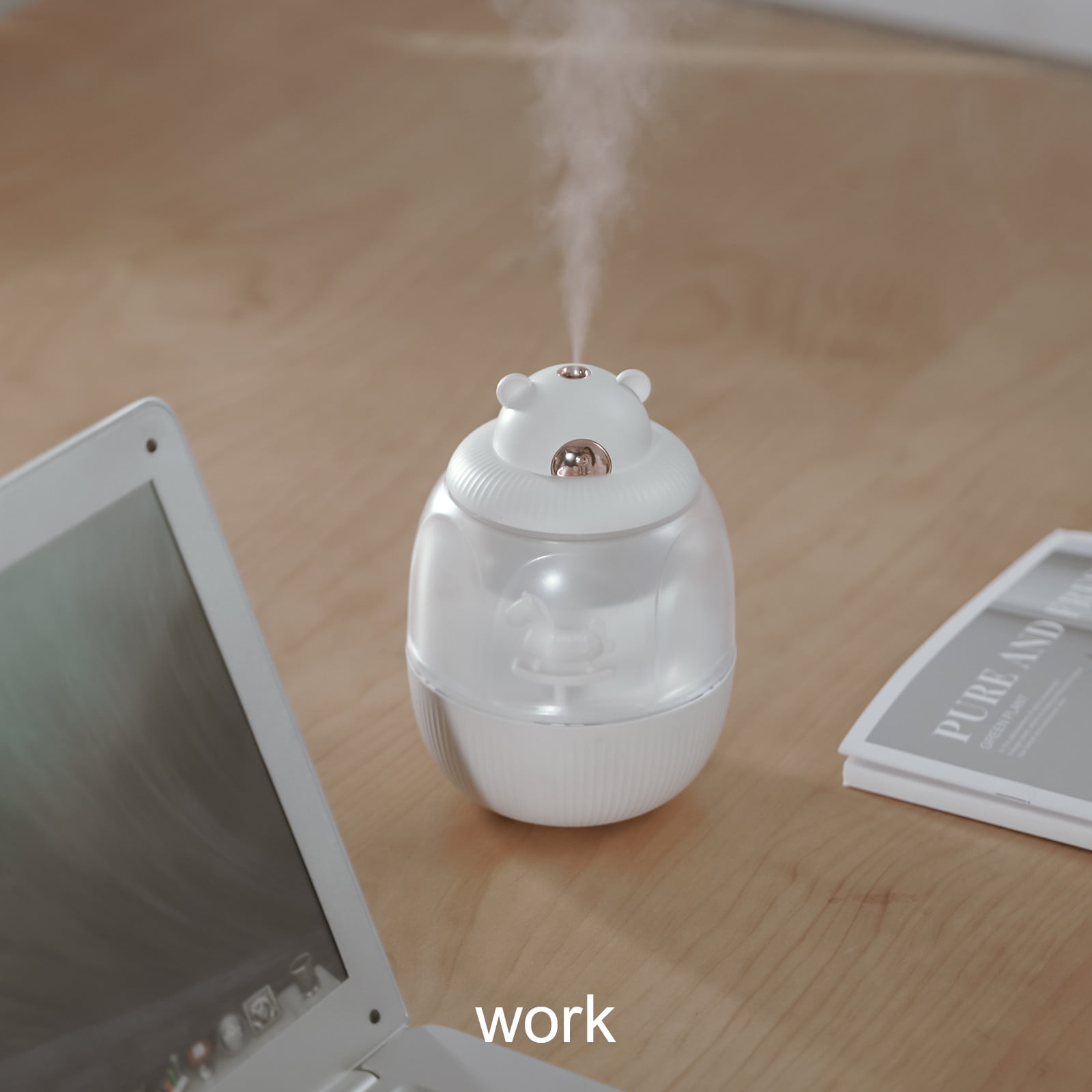 FFENYAN Cool Mist Humidifier USB Connector Car Mounted Small Humidifier Portable Micro Humidifier for Bedroom Room Office Car Living Room and Dining Room Living Room