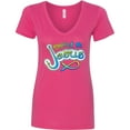 thumbnail image 3 of Inktastic Hooked on Jesus Christian Women's V-Neck T-Shirt, 3 of 5