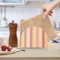 thumbnail image 2 of Yayeee Napkin Holder for Table Kitchen Paper Tissue Organization, Pink and Yellow Striped Pattern, 2 of 8