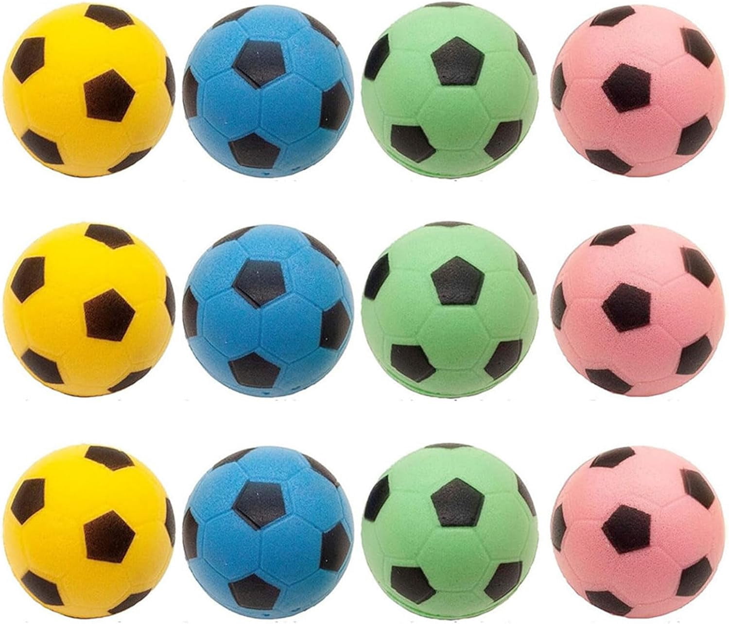 Foam Soccer Balls Cat Toys - Pack of 12