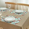 thumbnail image 3 of Pioneer Flower Floral Print Pattern Summer Placemats Table Placemats Set Of 4-Linen Kitchen Washable Placemats Table Mats 12x18 Inch Non-Slip Heat Resistant, 3 of 6