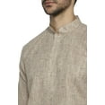 thumbnail image 5 of Ethnix Men's Mandarin Collar Solid Textured Staple Kurta Pajama 2-piece set; Natural Earth; LG, 5 of 5