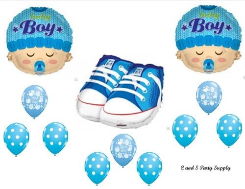 IT'S A BOY SNEAKERS FACE BABY SHOWER Balloons Decorations Supplies