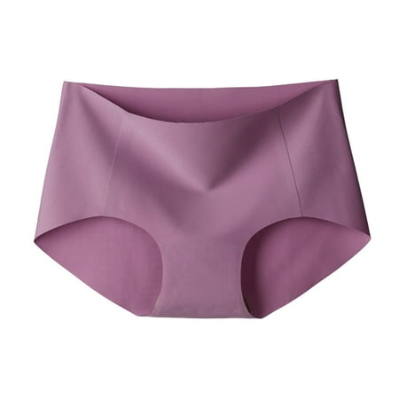 Scyoekwg Womens Underwear Hipster Panties Knickers Solid Color Stretchy Comfort High Waisted Underwear Ladies Underpants Underpants(Purple M)