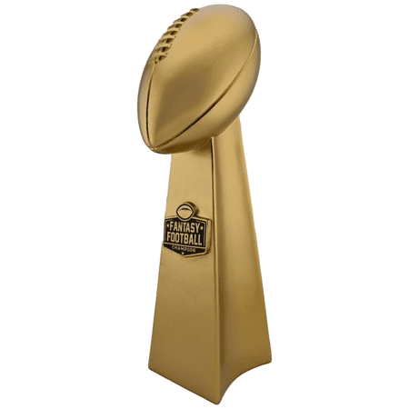 Fantasy Football Trophy 10 Inch - Electroplated Gold Football Trophy Replica for League Champion, Durable Fantasy Trophy for First Place, Fantasy Football Trophies Display Award