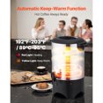 thumbnail image 4 of KFFKFF Commercial Coffee Urn, 30 Cup 4.5 L Hot Beverage Dispenser with Dripless Faucet, Quick-Brewing Commercial Coffee Maker, 4 of 9