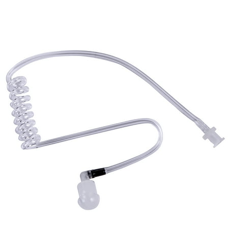 Covert Audio (HDE Replacement Two Way Audio Earbud Clear Plastic Coil Tube for Covert Surveillance 2 Pin Earpiece Compatible with Motorola Radio)