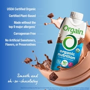 Orgain Organic Nutrition Vegan Protein Shake, Plant Based, Smooth Chocolate 11oz, 12ct