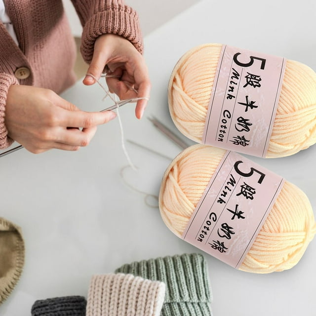 Clearance Tyidzon Wool Yarn for Crocheting Soft Crochet Thread Yarn, Lightweight Wool Yarn for Crochet Hand Knitting Crocheting Crafting