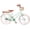 Green, variant on Juuar 22" Womens Bike with Basket & Dual Brake, Single Speed Steel Frame Cruiser Bike Bicycle, Comfort Urban Commuter Bike for Adult, Ladies, Blue