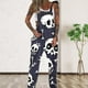 thumbnail image 5 of Mono sin mangas Baoblaze con múltiples estampados para mujer correa de espagueti creativa pantalones de Halloween, 5 of 7