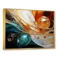 thumbnail image 2 of Designart "Emerald Lava Orange and Emerald Delight II" Abstract Framed Wall Art - Modern Orange Abstract Painting Bedroom Framed Canvas Wall Art, 2 of 6