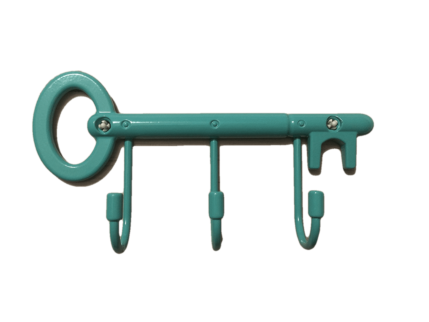Young House Love VKR002DT Vintage 3 Hook Key Rail Teal Finish