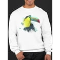 thumbnail image 2 of Watercolor Toucan Design Sweatshirt Men -Image by Shutterstock, Male Medium, 2 of 4