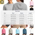 thumbnail image 3 of Hurxie Womens Athletic Jacket Hoodie Zip Up Cropped Lightweight Jackets UPF 50+ Sun Protection Long Sleeve Workout Shirt Beige,L, 3 of 7