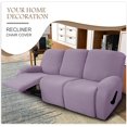 thumbnail image 3 of 8-Pieces Recliner Sofa Covers Stretch Reclining Couch Covers for 3 Cushion Sofa Slipcovers Furniture Covers with Pocket Soft Washable Furniture Protector for Pet (Light Purple), 3 of 8