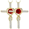 thumbnail image 1 of Collar de cruz con Dije RoseGrace03 2Pzas Oro High Monaco 2x3cm, 1 of 5
