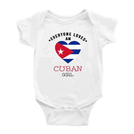 

Everyone Loves an Cuban Girl Cute Baby Clothes For Boy Girl (White 6-12 Months)