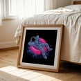 thumbnail image 6 of Floating Dream - Digital Art Astronaut Space Surrealism Cosmic Sci-Fi Pop Art Humor Oak Framed Wall Art Print 16 x 16 inches, 6 of 8