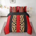 thumbnail image 2 of Castle Fairy Leopard Print Bedding Comforter Set,Abstract Stripes King Bedding Sets, 2 of 8