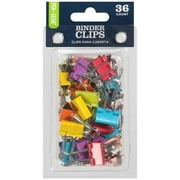 Pen + Gear, 0.75 Binder Clips, Assorted Colors, 36 Count