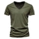 thumbnail image 1 of Camiseta informal de manga corta con cuello en V para hombre: poliéster, fácil de combinar con pantalones, para uso diario, tallas S-XXXXXL., 1 of 2