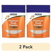(2 pack) NOW Supplements, Psyllium Husk Powder, Non-GMO Project Verified, Soluble Fiber, 24-Ounce